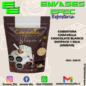 COBERTURA CARAVELLA CHOCOLATE BLANCO DOYPACK 1 KILO (UNIDAD)