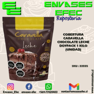 COBERTURA CARAVELLA CHOCOLATE LECHE DOYPACK 1 KILO (UNIDAD)