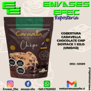 COBERTURA CARAVELLA CHOCOLATE CHIP DOYPACK 1 KILO (UNIDAD)