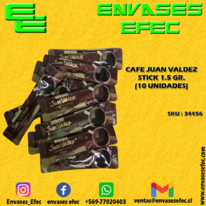 CAFE JUAN VALDEZ STICK 1.5 GR. (10 UNIDADES)