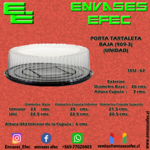 PORTA TARTALETA BAJA (909-3) (10 UNIDADES)