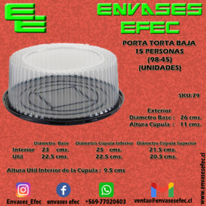 PORTA TORTA BAJA  (98-45)   (5 UNIDADES)