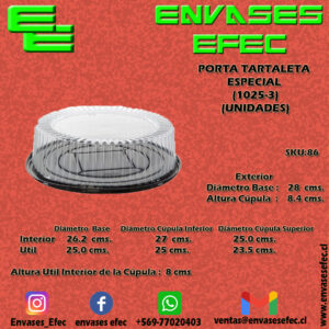 PORTA TARTALETA ESPECIAL (1025-3)  (5 UNIDADES)