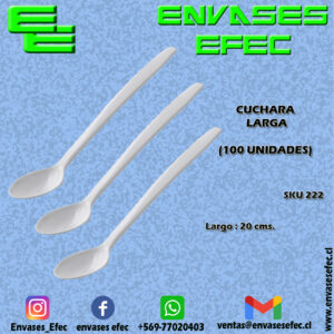 CUCHARA LARGA (100 UNIDADES)