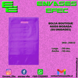 BOLSA BOUTIQUE 40X50 MORADA (50 UNIDADES)