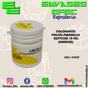 COLORANTE POLVO AMARILLO GUTTCHE 15 GR. (UNIDAD)