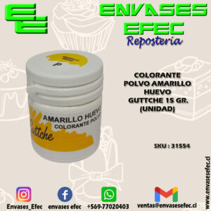 COLORANTE POLVO AMARILLO HUEVO GUTTCHE 15 GR. (UNIDAD)