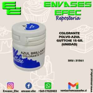 COLORANTE POLVO AZUL BRILLANTE GUTTCHE 15 GR. (UNIDAD)