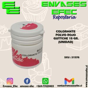 COLORANTE POLVO ROJO GUTTCHE 15 GR. (UNIDAD)