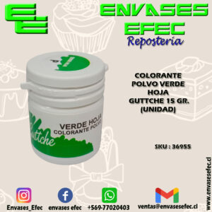 COLORANTE POLVO VERDE HOJA GUTTCHE 15 GR. (UNIDAD)