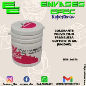 COLORANTE POLVO ROJO FRAMBUESA GUTTCHE 15 GR. (UNIDAD)