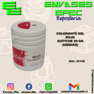 COLORANTE GEL ROJO GUTTCHE 20 GR. (UNIDAD)