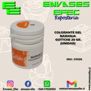 COLORANTE GEL NARANJA GUTTCHE 20 GR. (UNIDAD)