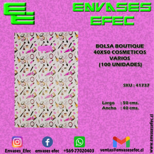 BOLSA BOUTIQUE 40X50 COSMETICOS VARIOS (100 UNIDADES)