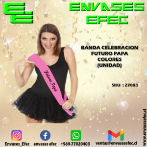 BANDA CELEBRACION FUTURO PAPA TEXTO COLORES (UNIDAD)