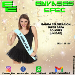 BANDA CELEBRACION SUPER PAPA COLORES (UNIDAD)