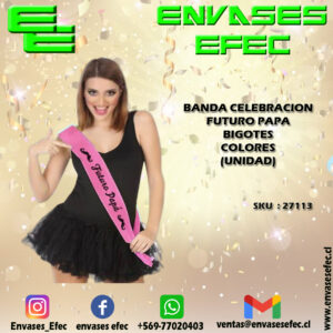 BANDA CELEBRACION FUTURO PAPA BIGOTES COLORES (UNIDAD)