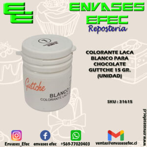 COLORANTE LACA BLANCA PARA CHOCOLATE GUTTCHE 15 GR. (UNIDAD)