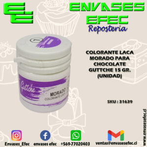 COLORANTE LACA MORADO PARA CHOCOLATE GUTTCHE 15 GR. (UNIDAD)
