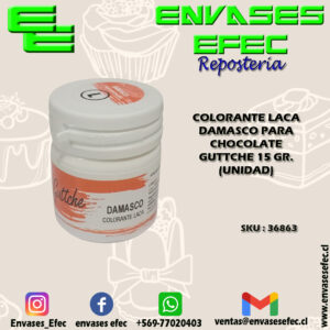 COLORANTE LACA DAMASCO PARA CHOCOLATE GUTTCHE 15 GR. (UNIDAD)