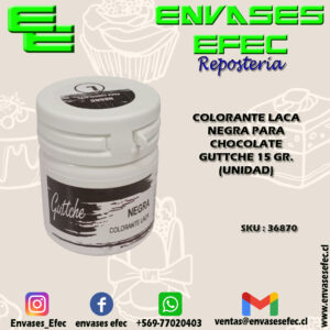 COLORANTE LACA NEGRA PARA CHOCOLATE GUTTCHE 15 GR. (UNIDAD)