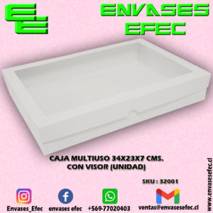 CAJA MULTIUSO 34X23X7 CMS. CON VISOR (UNIDAD)