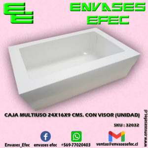 CAJA MULTIUSO 24X16X9 CMS. CON VISOR (UNIDAD)