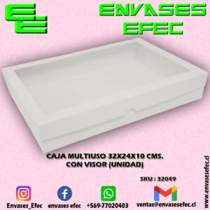 CAJA MULTIUSO 32X24X10 CMS. CON VISOR (UNIDAD)