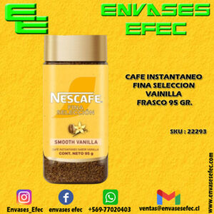 CAFE INSTANTANEO FINA SELECCION VAINILLA FRASCO 95 GR.