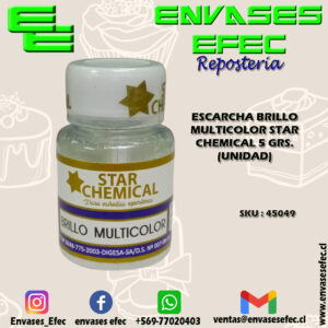 ESCARCHA BRILLO MULTICOLOR STAR CHEMICAL 5 GRS. (UNIDAD)