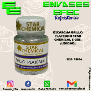 ESCARCHA BRILLO PLATEADO STAR CHEMICAL 5 GRS. (UNIDAD)