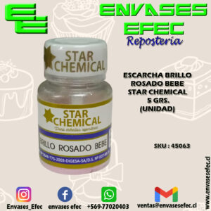 ESCARCHA BRILLO ROSADO BEBE STAR CHEMICAL 5 GRS. (UNIDAD)
