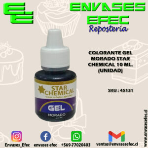 COLORANTE GEL MORADO STAR CHEMICAL 10 ML. (UNIDAD)
