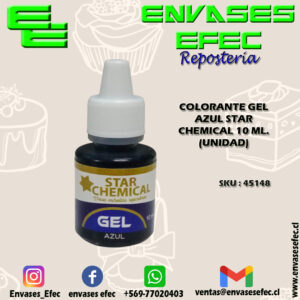 COLORANTE GEL AZUL STAR CHEMICAL 10 ML. (UNIDAD)