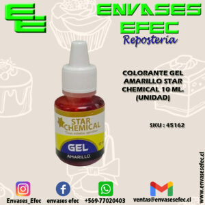 COLORANTE GEL AMARILLO STAR CHEMICAL 10 ML. (UNIDAD)