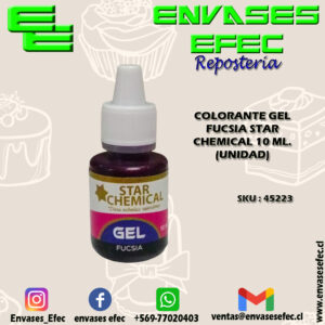 COLORANTE GEL FUCSIA STAR CHEMICAL 10 ML. (UNIDAD)