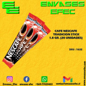 CAFE NESCAFE TRADICION STICK 1.8 GR. (20 UNIDADES)