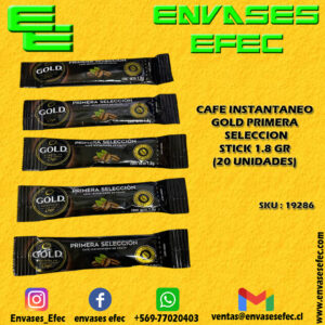 CAFE INSTANTANEO GOLD PRIMERA SELECCION STICK 1.8 GR (20 UNIDADES)