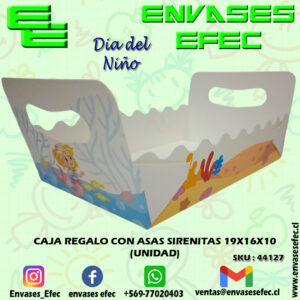 CAJA REGALO CON ASAS SIRENITAS 19X16X10 (UNIDAD)