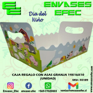CAJA REGALO CON ASAS GRANJA 19X16X10 (UNIDAD)