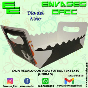 CAJA REGALO CON ASAS FUTBOL 19X16X10 (UNIDAD)