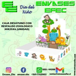 CAJA DESAYUNO CON RESPALDO ZOOLOGICO 30X25X6 (UNIDAD)