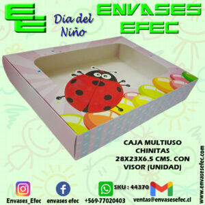 CAJA MULTIUSO CHINITAS 28X23X6.5 CMS. CON VISOR (UNIDAD)