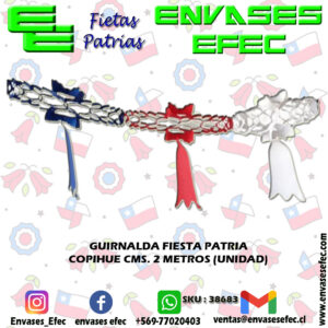 GUIRNALDA FIESTA PATRIA COPIHUE CMS. 2 METROS (UNIDAD)