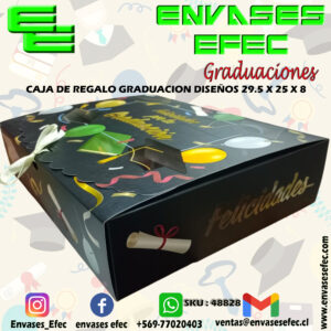 CAJA DE REGALO GRADUACION DISEÑOS 29.5 X 25 X 8 (UNIDAD)